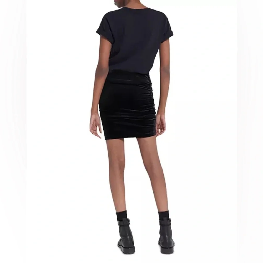 The Kooples Technical Fleece Ruched Mini Skirt Size FR 4 / Size 10/XL US NWT